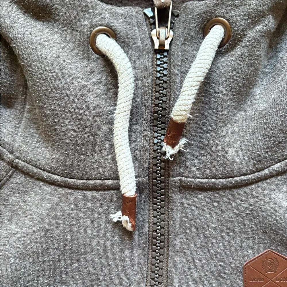 Cinch Brown Cowl Neck Hoodie - Picture 3 of 4